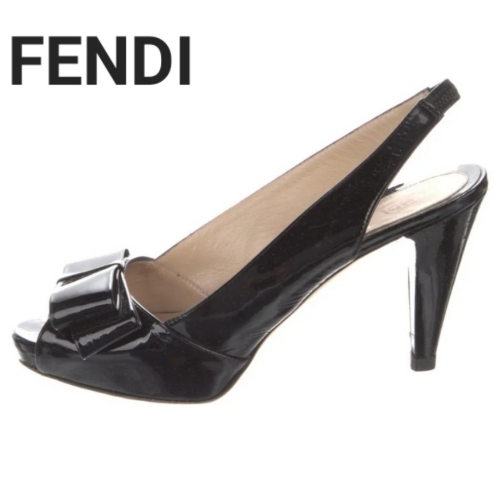 🔥FENDI Shoes Leather Bow Sandal fits USA size 8  (EURO  Italy 39)